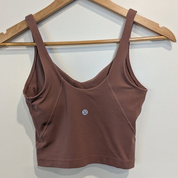 Lululemon Tank Top Women's Size 2 Pink Chai Align Crop Athleisure Sporty Yoga - Picture 9 of 11